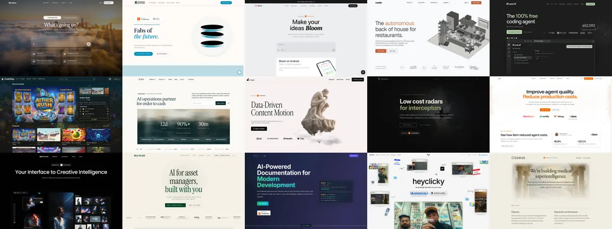 Fifteen randomly chosen YC homepages